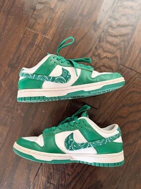 Nike Women’s Dunk Low Sneakers “Green Paisley”